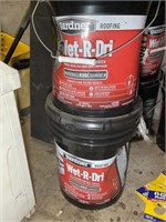 2 TOTAL 5 GALLON BUCKETS OF WET R DRY ROOF CEMENT