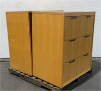 (2) Wooden Lateral Filing Cabinet