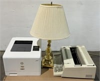 Printer, Electric Typewriter, Lamp