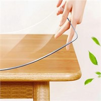 ZIJINJIAJU Clear PVC Table Cover Protector, 1.5mm