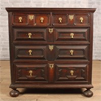 18th C. English James II Style Chest of Drawers