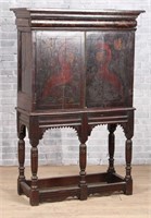 English 19th C Painted Cupboard