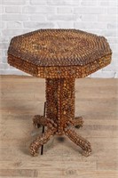 Antique 19th C Cone Shell Encrusted Table
