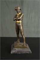 R. Marceaux Bronze Harlequin Figure