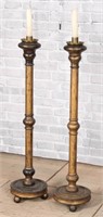 Pair Gilt Floor Candle Stands,