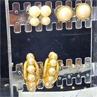 12 pair vintage clip earrings - Taxco & Park Lane