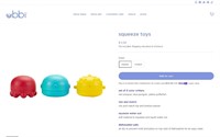 Two Packs of Ubbi Squeeze and Switch Bath Toys