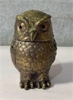 Mid century bronze brass owl incense burner