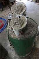 Propane Heater, 50 Gal Metal Barrel