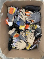 BOX OF ASSORTED WORKING GLOVES - TONS OF COLORS/