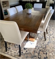 High End Dining Table w/ 6 Chairs & 18” Leaf