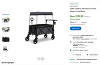 W9204  Delta Children Stroller Wagon, Grey