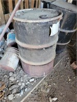 (4) 55gal metal Barrels