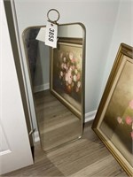 FRAMED MIRROR 14IN BY 35IN TALL