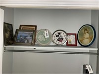 GROUP OF PRINTS AND MICKEY MOUSE CLOCK ASSORTED SI
