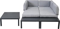 (Read) Goohome Outdoor 3 PCS Sectional Sofa, Gray