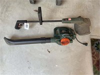 BLAK AND DECKER BLOWER AND STRING TRIMMER