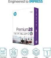 HP Printer Paper 8.5x11 Premium 28 lb 1 Ream
