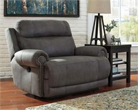 SDA Microfiber Manual Reclining Loveseat, Gray