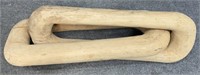 Pair 3ft Wood Carved Links