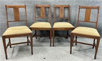 4 Spade Foot Dining Chairs