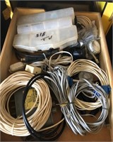 Q - BOX OF CORDS, WIRE, CABLE (T179)