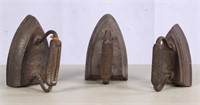 Set of Three Antique Irons