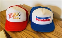 (2) Vintage Trucker Hats-Music Barn