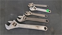 5 CRESCENT WRENCH LOT