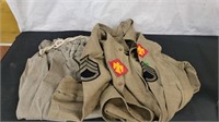 WW2 SHIRT AND PATCHES AND BAG