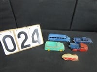 Group of Metal Tootsie Toy Vehicles & Other