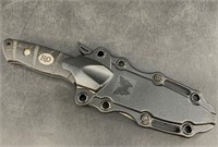 Bench made H20 diver's knife with hard sided sheat