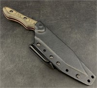 TOPS HKT combat knife, model S138 Black micarta ha