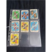 (7) 1971 Topps Football Game Cards
