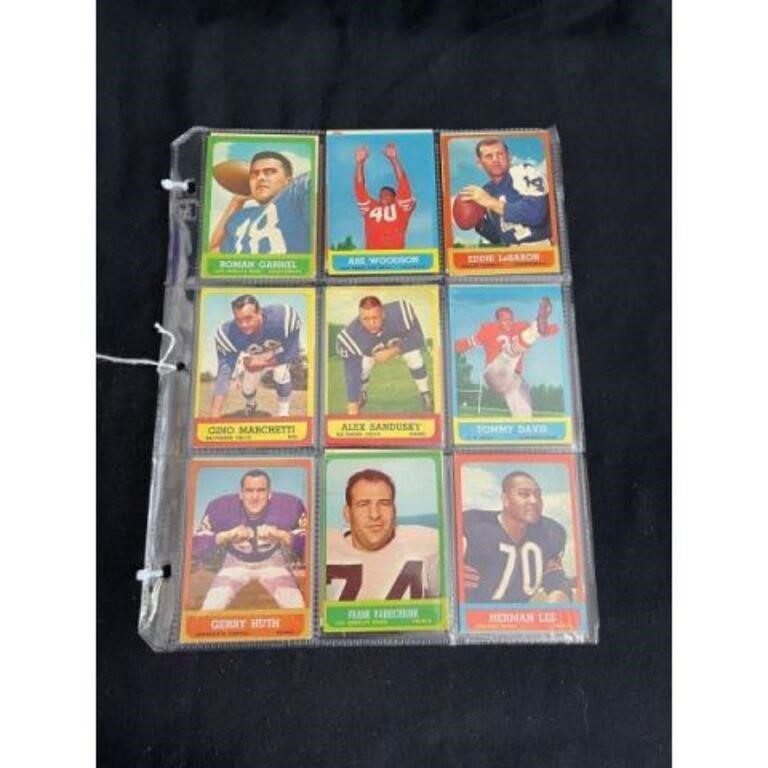 (25) 1963 Topps Football Cards Nice Shape