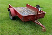 Single Axle Utility Trailer with Wench, Ramps and