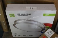 LED double ring flush mount fixture
