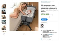 B1770 Infant Cradle Bed w/Diaper Storage