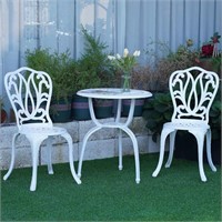 3-Piece Patio Bistro Furniture Set Cast-Aluminum