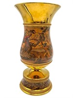 Beautiful Gold Transfer Italian Pedestal Vase