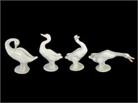 4 Lladro Geese Figures