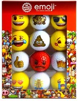 Official Emoji Novelty Fun Golf Balls (pack of 12)