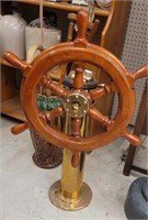 SHIPS WHEEL BRASS CONTROL STATION