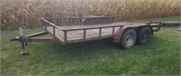 14' tandem axel trailer 2" ball hitch ( have