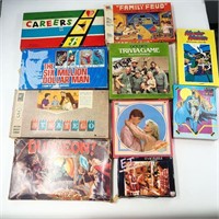 Lot of Vintage Board Games and Puzzles Batman ET