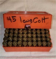 Box of 50-45 Long Colt Reloads.