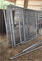 Chain link panels  two have walk through gates