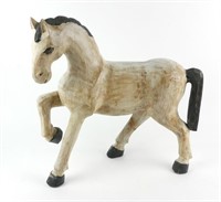 Vintage Folk Art Carved Wooden Horse