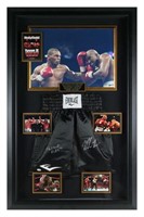 TYSON vs. HOLYFIELD Signed Trunks Display