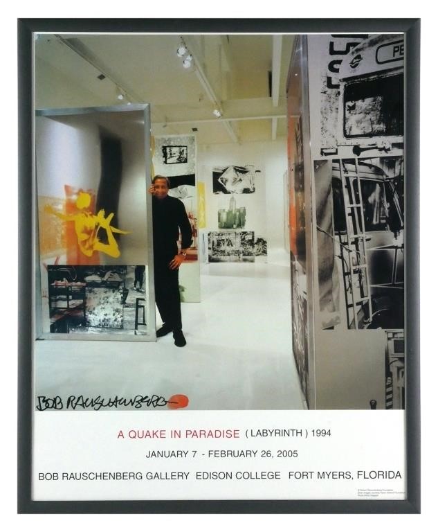 RAUSCHENBERG Signed Gallery Poster